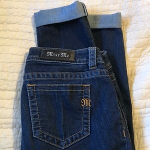 Miss Me cuffed straight leg jeans